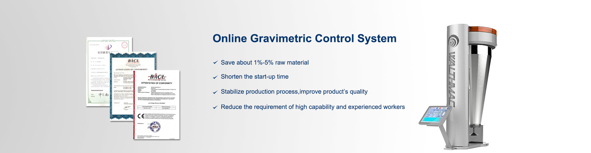 Qualidade Sistema de alimentação gravimétrico fábrica