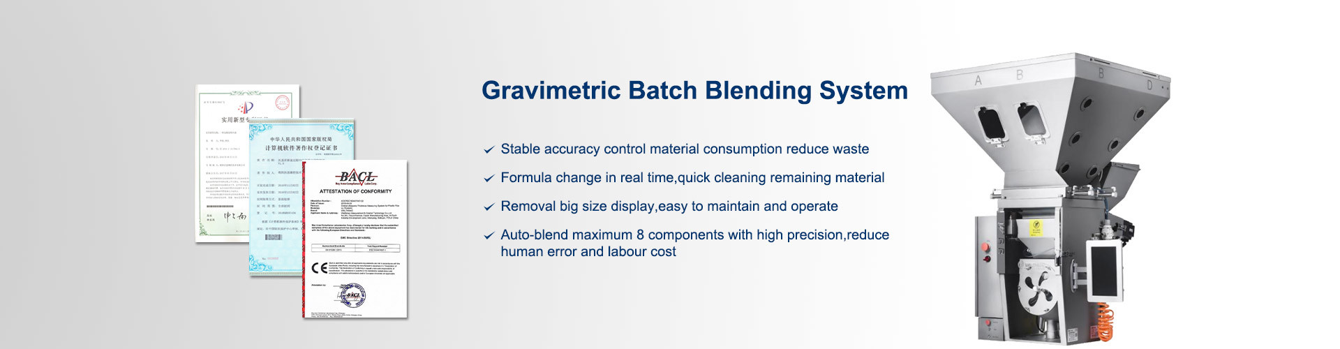 Qualidade Sistema de alimentação gravimétrico fábrica